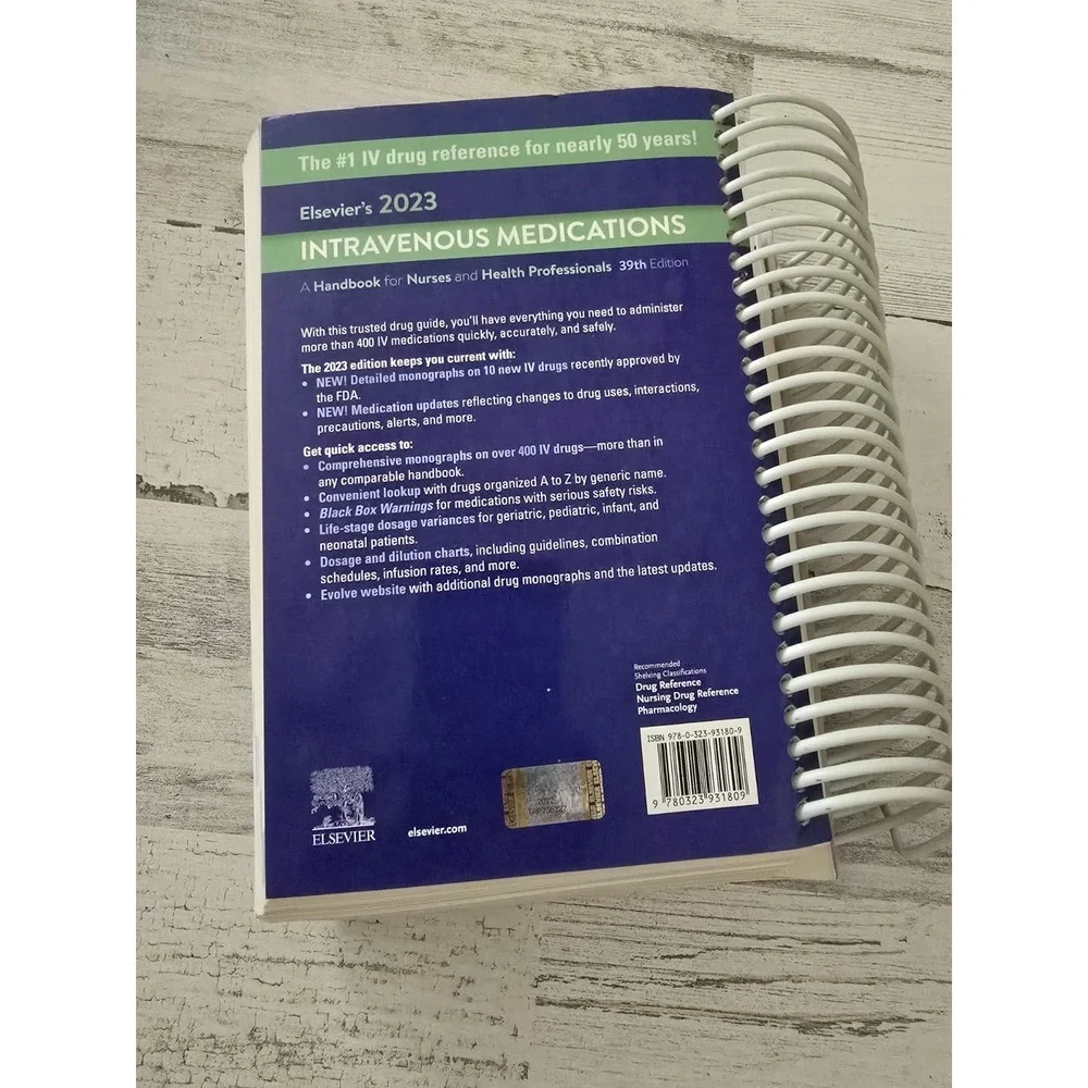 Elsevier 2023 Intravenous Medications 39th Edtn Shelly Rainforth Collins IV Drug